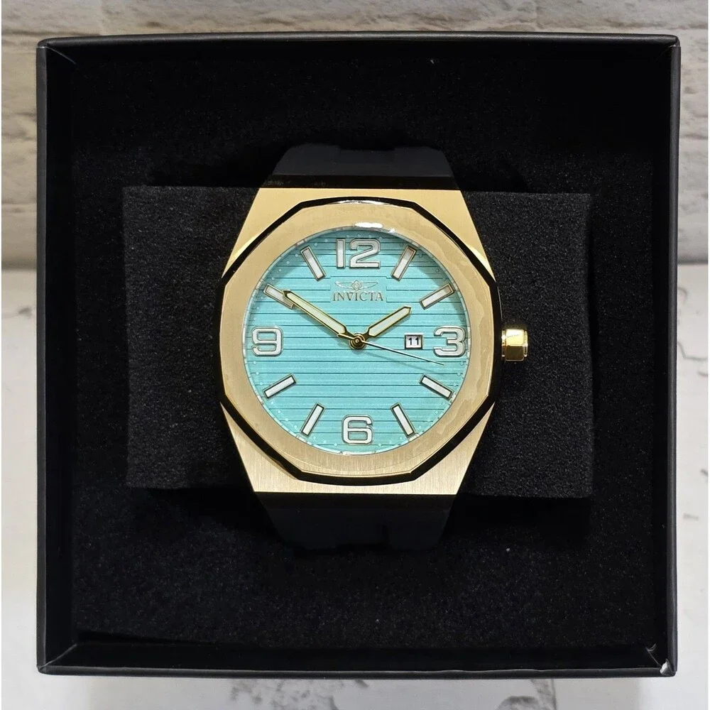 Invicta Huracan Men's Watch 48mm Turquoise Dial Black Strap 69828 Brand New
